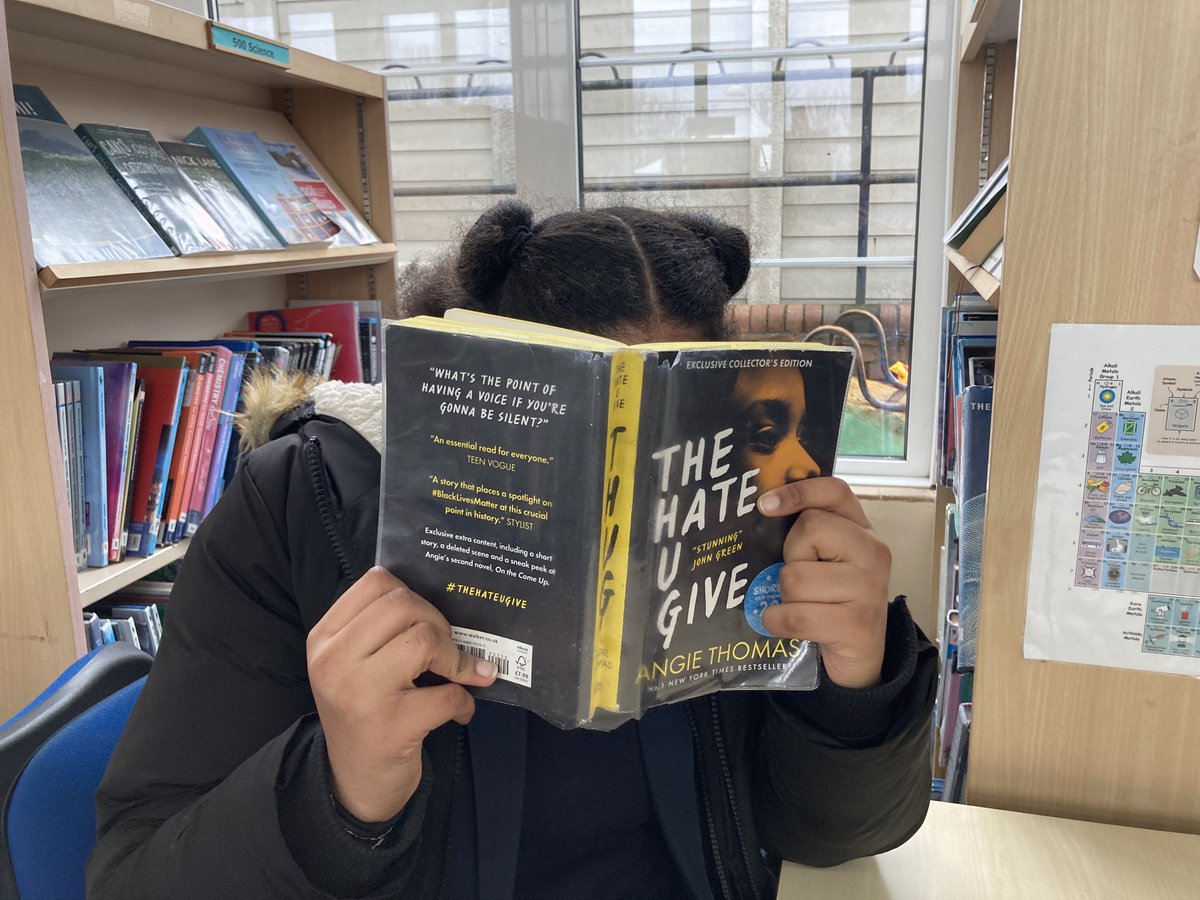 Nicole is reading The Hate U Give by @angiecthomas #WorldBookDay https://t.co/PNgDj6Pq1i