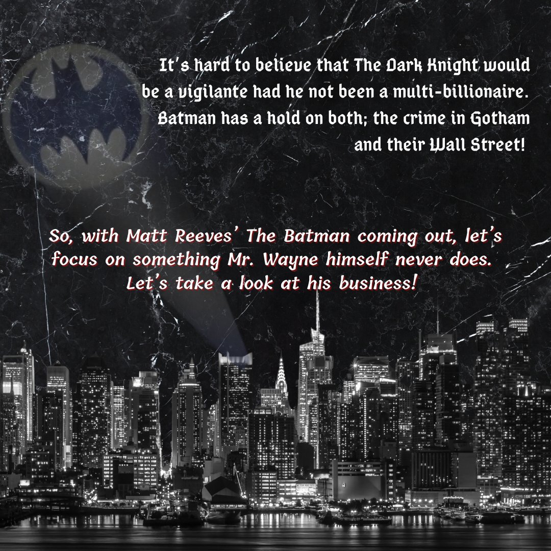 CiflTweets's tweet photo. We're super excited about #TheBatman, can you tell? 😍 Here's a quick insight into what Wayne Enterprises would be like, if it existed in the real world! 

#TheBatman #insolvency #realworld #Batman #centreforinsolvencyandfinancial #cifltrivia https://t.co/hnD2fRG6dy