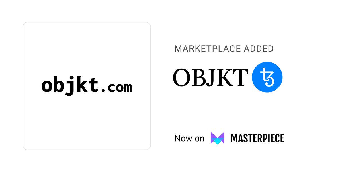 objktcom's tweet image. We are happy to announce that objkt is now integrated into Masterpiece. Big thanks to the team at @UseMasterpiece. This integration not only shows stats about our marketplace but also gives some unique insight into collections.

Check out the 🦎 @tezzardz masterpiece.so/artwork/482873…