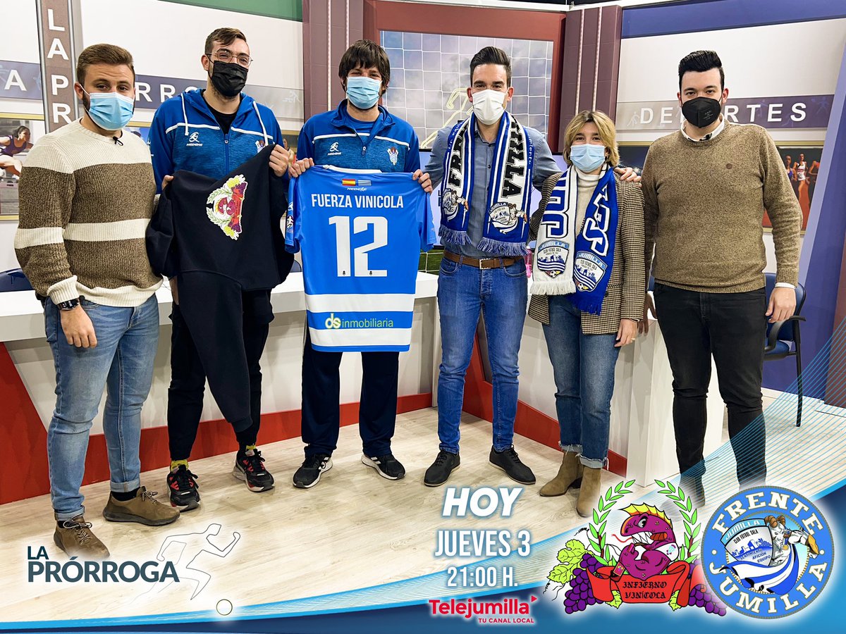 📺🔴 ¡Nueva cita con el deporte local en La Prórroga!

⚽️🙌🏽 Hoy hablamos con las dos peñas que tenemos en Jumilla. <a href="/fuerza_vinicola/">Peña Fuerza Vinícola</a> y <a href="/FrenteJumilla/">Peña FRENTE JUMILLA</a>.

⏱ A partir de las 21:00, en Telejumilla.

🟥 También puedes ver el programa a la carta desde el Botón Rojo de TeleJumilla.