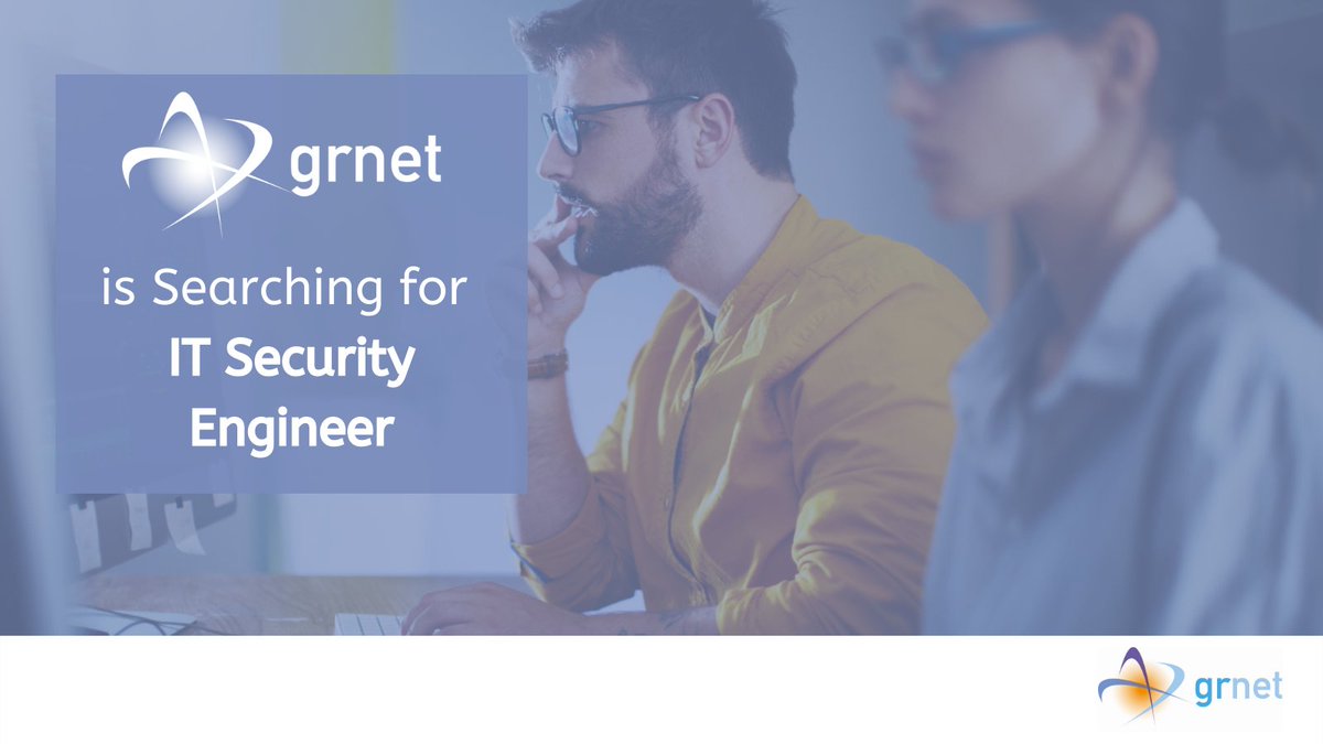 Do you possess a thorough understanding of IT security concepts &amp; knowledge of web technologies? Find out more on the opportunity to join our dynamic team here: bit.ly/3siY6ix

#GRNET #ΕΔΥΤΕ #SecurityEngineer #ITSecurityEngineer #DigitalTransformation #Linux #Kubernetes