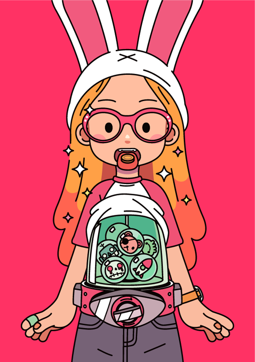 「#うさぎの日 そういえば、このメガネさん最初はうさみみ装備だったんですよね 」|サナダシン＠絵仕事中のイラスト