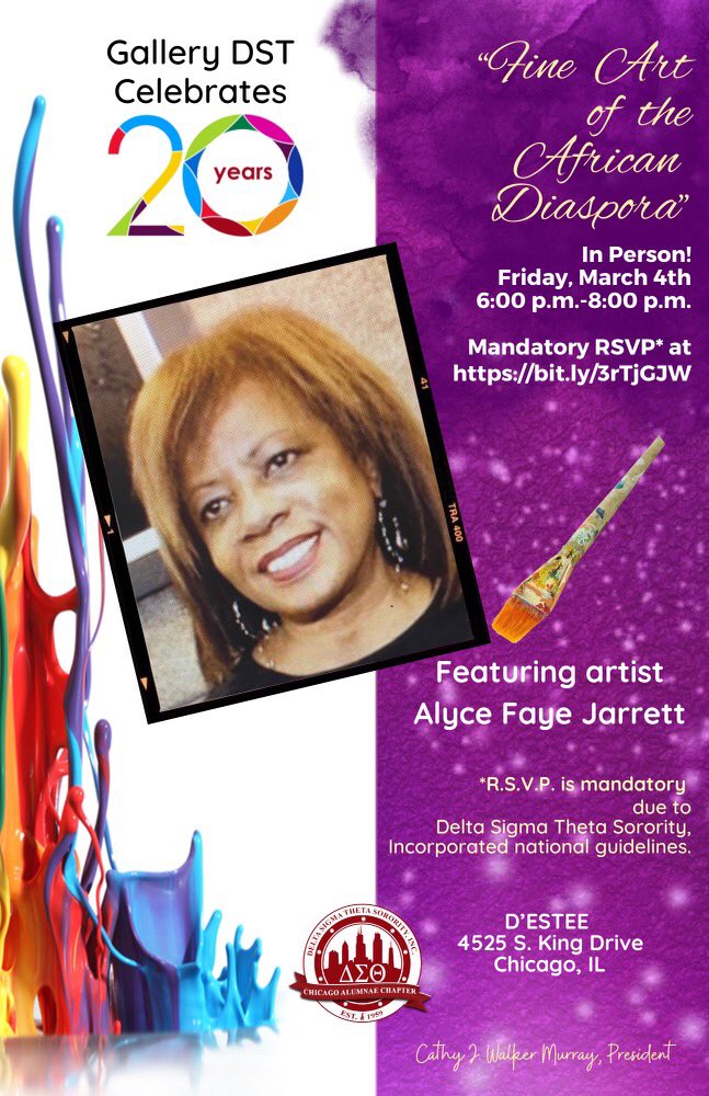 ChicagoDeltas's tweet photo. Meet artist Alyce Faye Jarrett...and see her work at #GalleryDST2022 Saturday. RSVP required: https://t.co/E0ggXJf6LX
"I use various gauges of wire & natural gemstones to create fine art works. All works are 1 of a kind, professionally framed or…free standing." #CACStyle https://t.co/m7vf04LWQ1