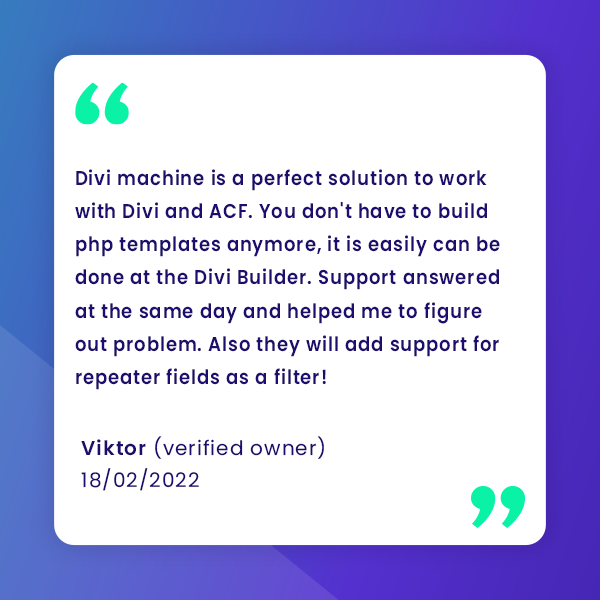 DiviEngine's tweet photo. Divi Machine Testimonials Time! π
Check out what Viktor has to say about Divi Machine! π
Love to see you happy π
You can see all the features here: https://t.co/VvpdMdYkIj
#testimonial #feedback #WordPress #DiviEngine #Divi #Machine https://t.co/z7A2IqjaQB