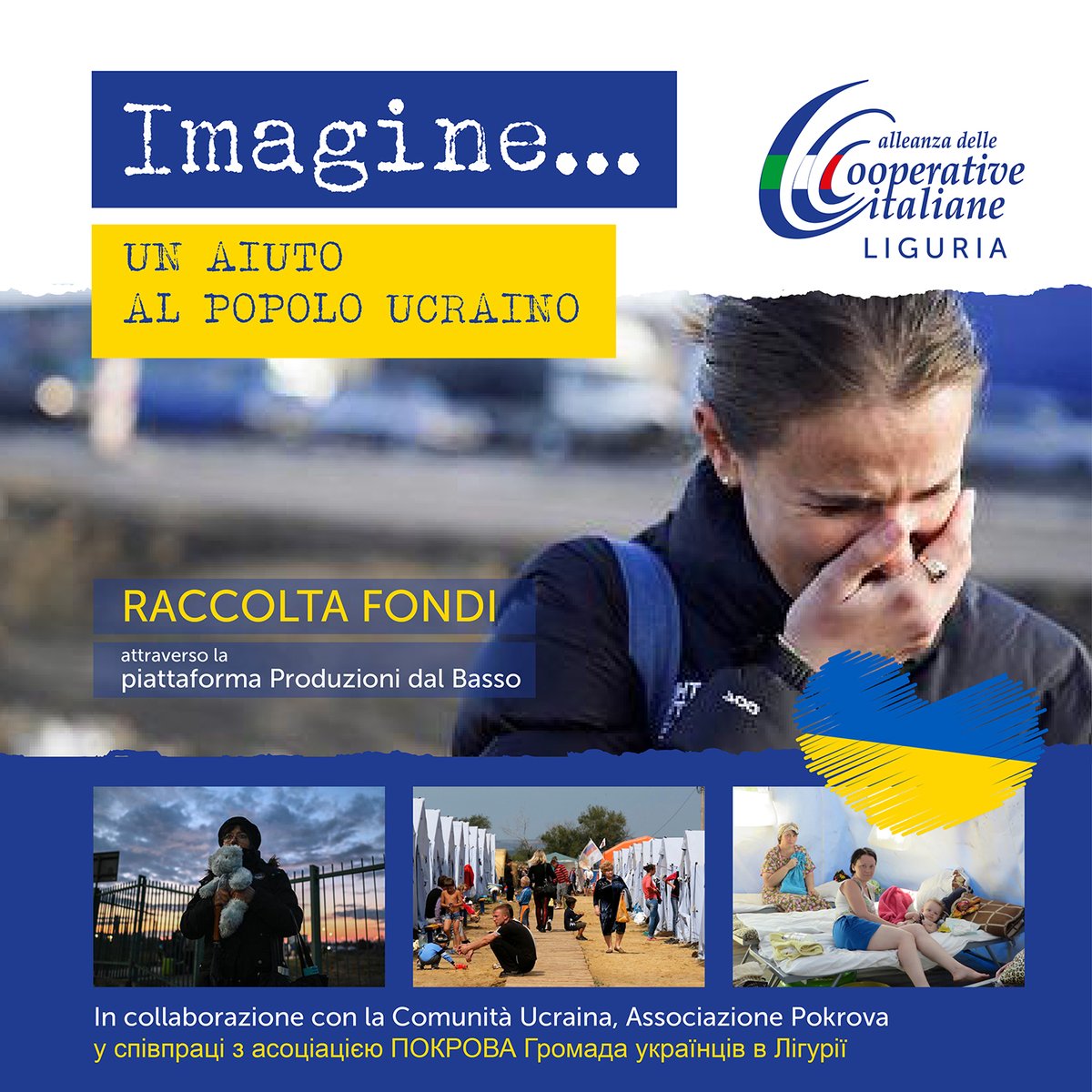 LegacoopLiguria's tweet photo. #crowdfunding Sostieni IMAGINE...
Non siete soli - Un aiuto al Popolo Ucraino via @betapdb https://t.co/Xo8QTOvR7P https://t.co/LBfMn3EWRJ