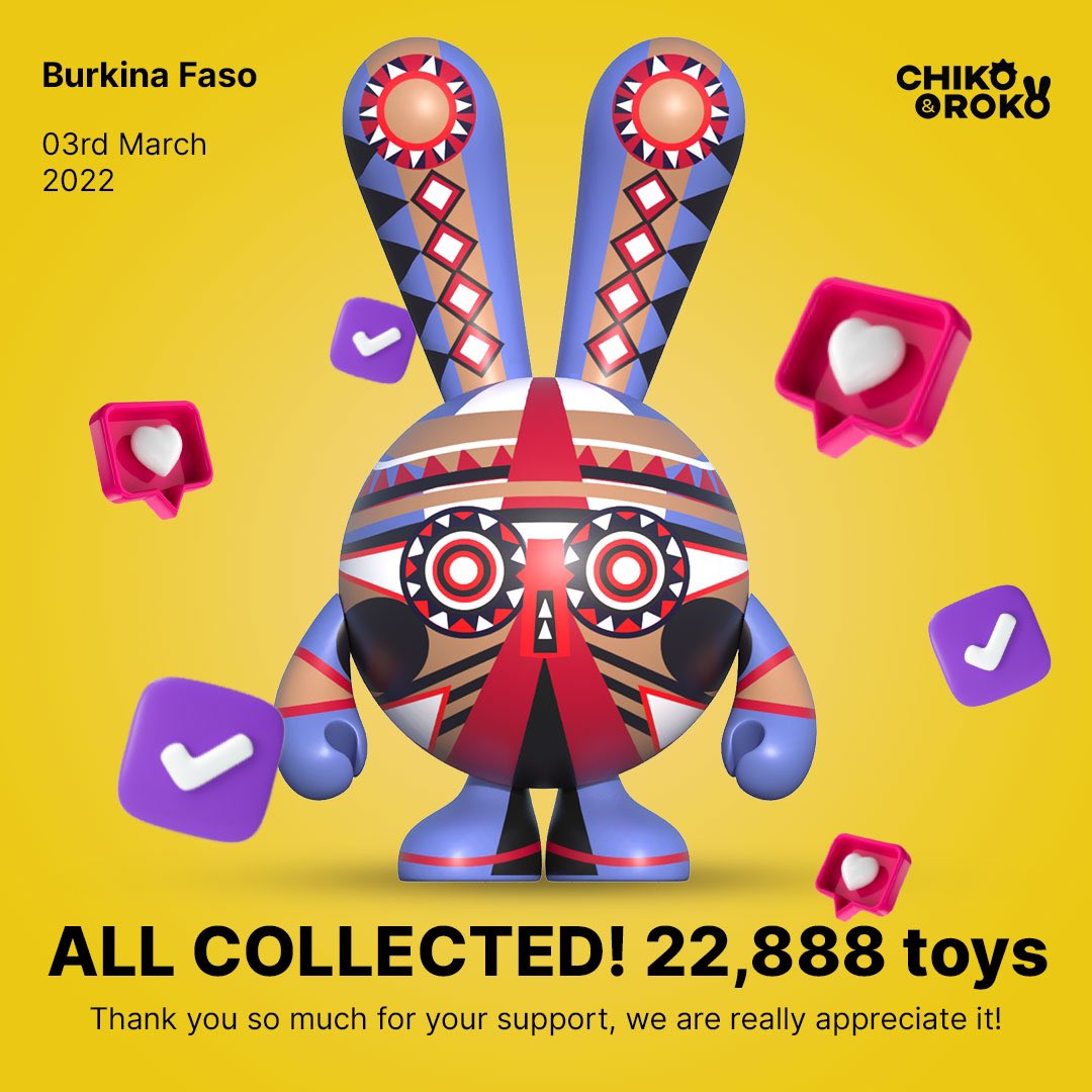 rtoysapp's tweet photo. Hey guys!

22.888 Burkina Faso toys were collected in 12 hours today 🇧🇫🔥

We are wondering, how long it will take you to collect all the figures tomorrow?😏 https://t.co/KzoEuXHDya