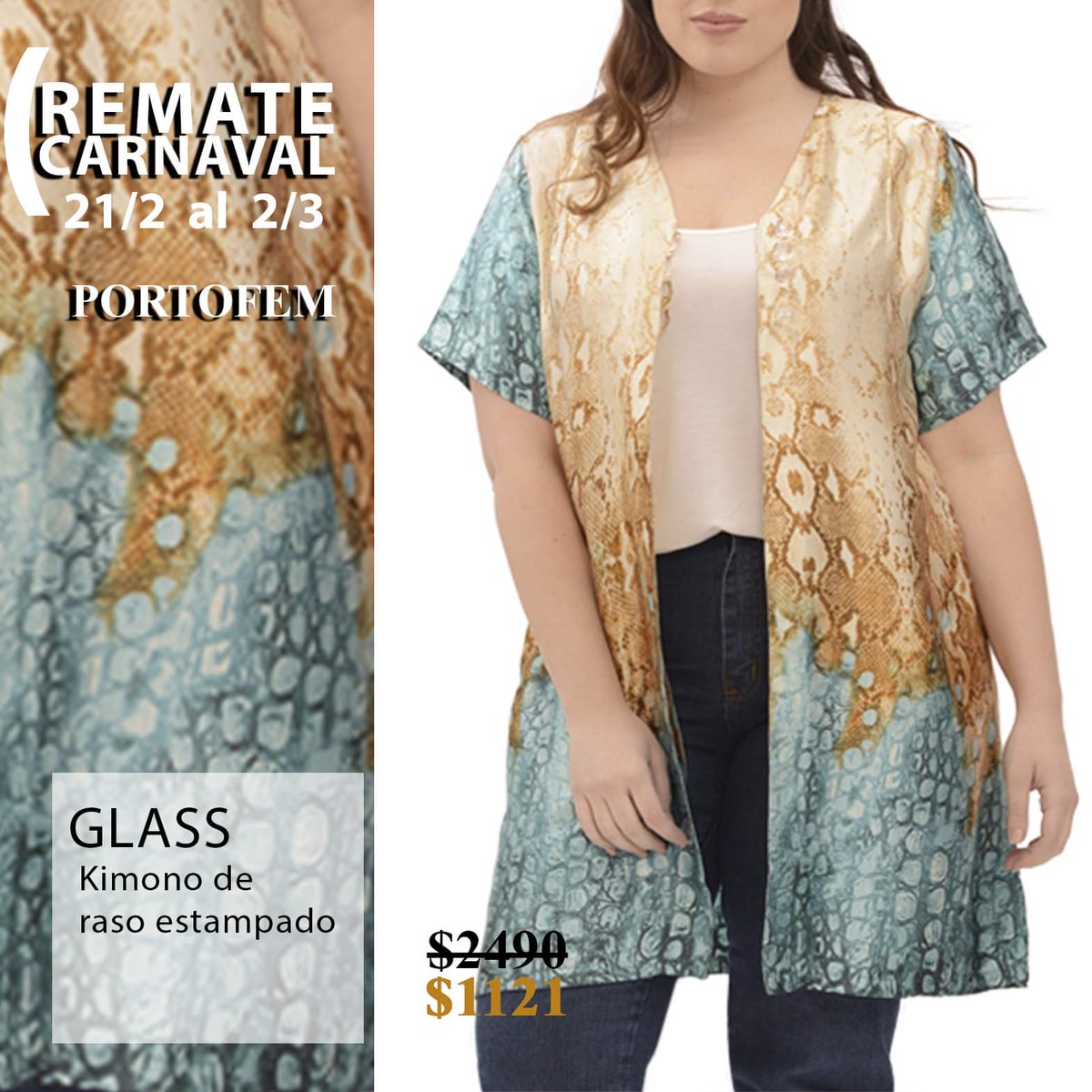 REMATE DE CARNAVAL!!! Aprovecha y compra desde tu casa en el shoponline de PORTOFEM
50% DE DESCUENTO EN PRENDAS SELECCIONADAS
👉 3 cuotas fijas con tarjetas.
🚚 Envíos gratis a todo el país superando los $5.000
Podes hacer tu pedido en nuestra pagina. 👇
portofem.com