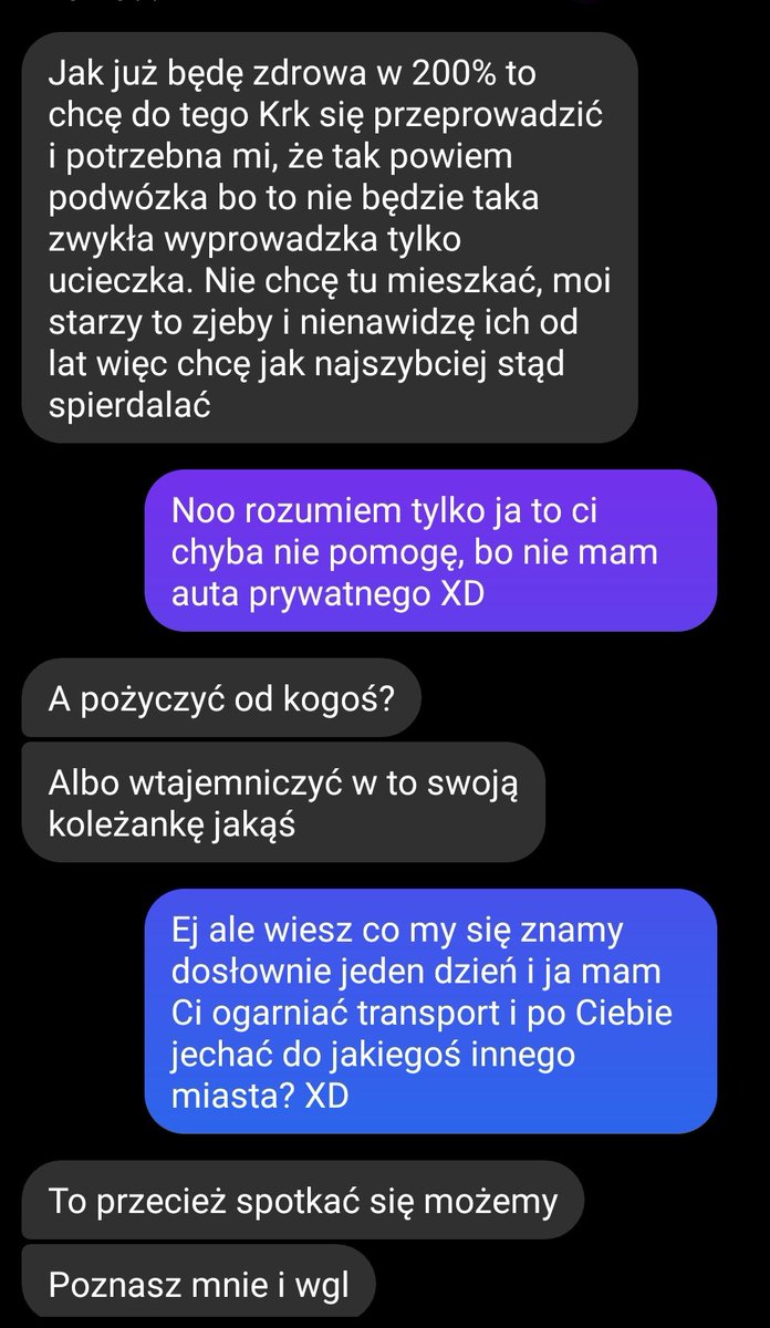 ogniepiekielne's tweet photo. dziewczyna, z którą się znam od dwóch dni przez internet do mnie napisała i CO SIĘ TU ODJEBAŁO XD https://t.co/OY6lYYHnnt