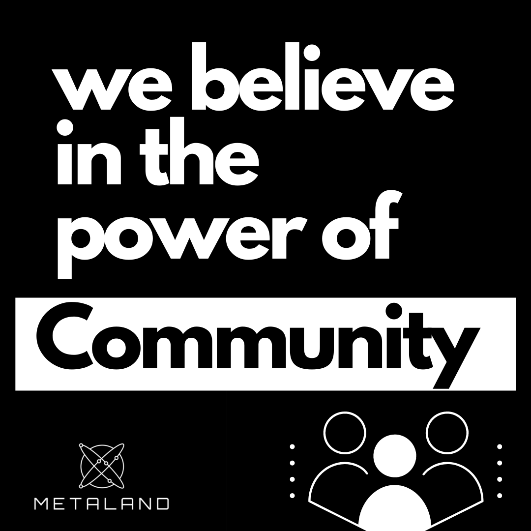 MetalandN's tweet photo. 🌐We believe in community🌐

A community has immense power to create value, make change, exchange ideas &amp; bring different people closer together! Become a part of an epic future &amp; let's make history together🚀 Join the community today🌐
#Metaland #metaverse #nft #jointhecommunity https://t.co/WHLCKe649L