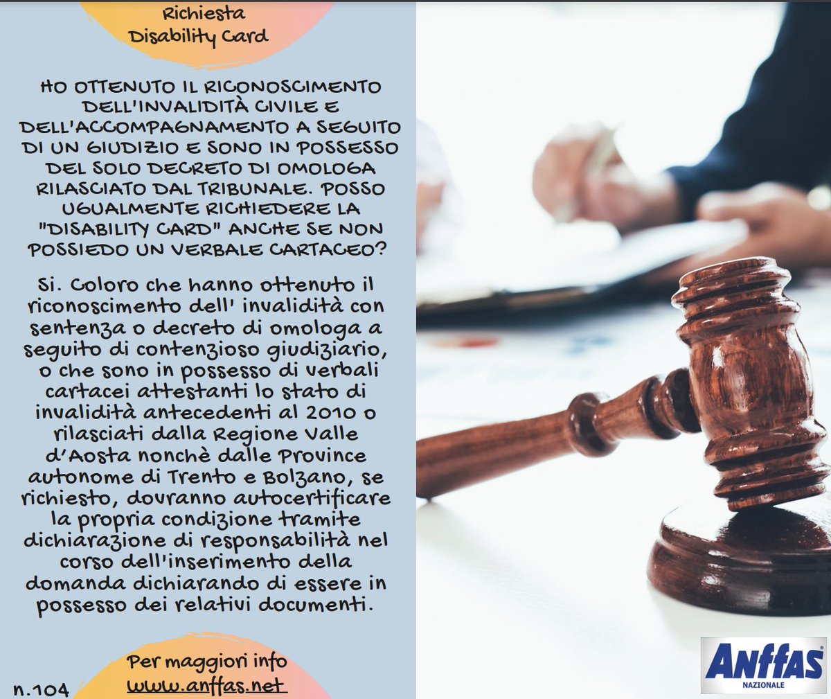 AnffasC's tweet photo. 3 nuove #pilloleinformative su #DisabilityCard , per certificare  in #Italia e in #UE la propria condizione di #disabilità presso gli uffici pubblici e/o per ottenere l'accesso gratuito/agevolato a beni e servizi! 

Per maggiori info visita il sito #Inps👇
https://t.co/unDLNI0n7F https://t.co/j1lHWquesU