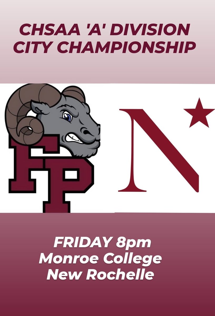 FP_Hoops's tweet photo. RAMS go for BACK TO BACK City Championships tomorrow night 8pm vs #2 Nazareth at Monroe College in New Rochelle! Live link will be posted tomorrow. Come support your RAMS! 
@FP_Sports @FordhamPrep @CHSAA_NYC @VarsityMedia @NazarethRHS https://t.co/Yi0l8SqGZs