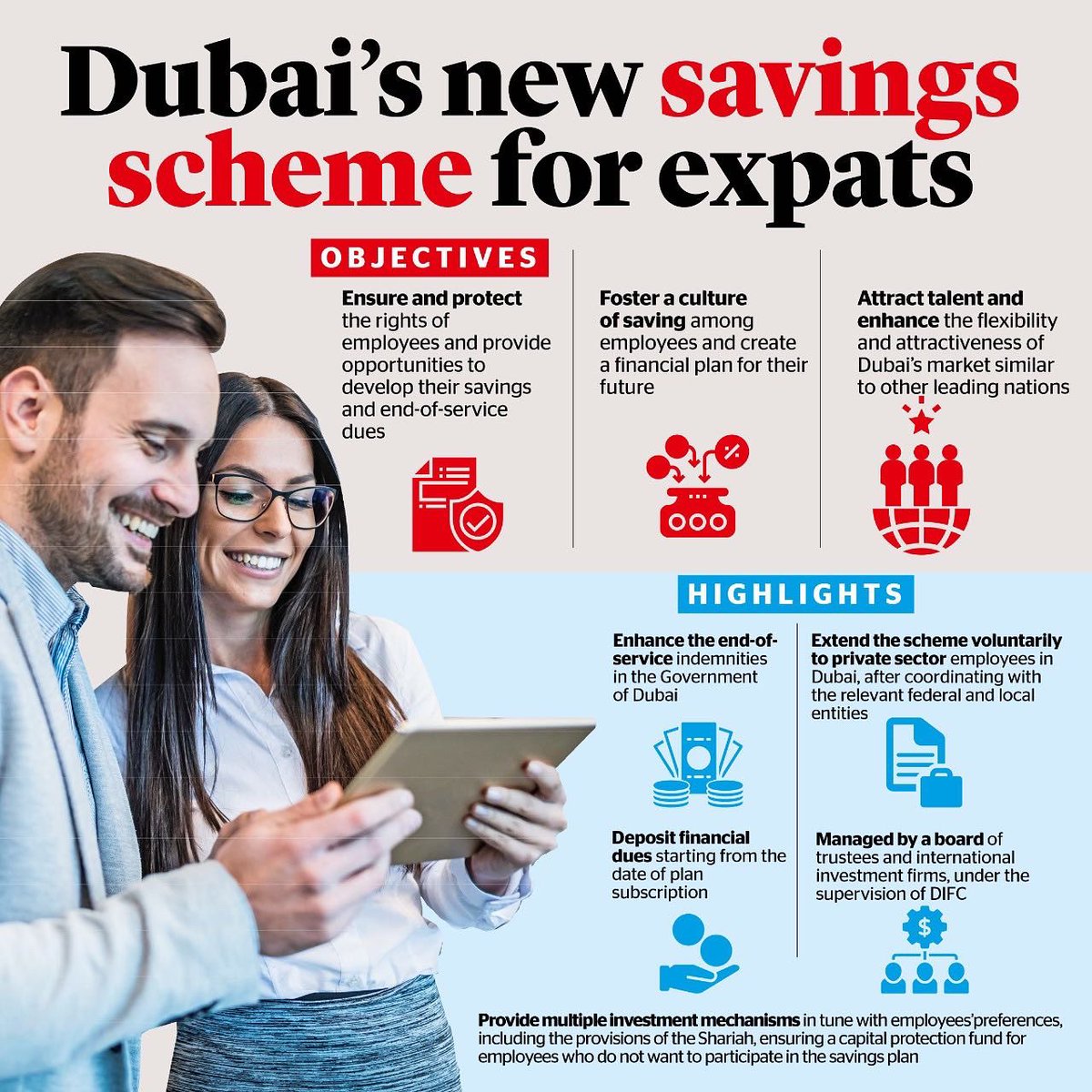 The Dubai Government has announced a savings scheme for expats working in the public sector. The scheme will be optional for private sector firms. 

Follow this thread for details.