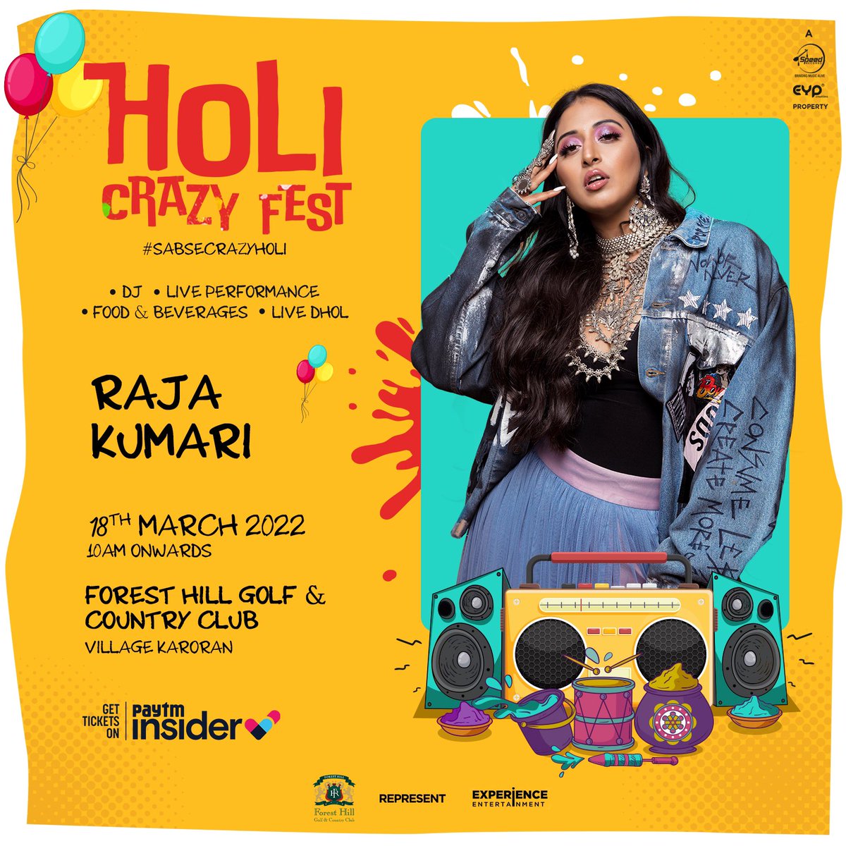 EYP Creations (@eypcreations) on Twitter photo Hola Chandigarh! Come celebrate Tricity's Best Holi with <a href="/TheRajaKumari/">Raja Kumari</a> . Ticket Link In Bio!
18 March | Forest Hill Resort, Chandigarh.
.
.
.
.
.
#rajakumari #holi #chandigarh #holi2022 #holifest #holifestival #holihai #holiseason #holifest2022 #holifestival2022 #sabsecrazyholi Hola Chandigarh! Come celebrate Tricity's Best Holi with <a href="/TheRajaKumari/">Raja Kumari</a> . Ticket Link In Bio!
18 March | Forest Hill Resort, Chandigarh.
.
.
.
.
.
#rajakumari #holi #chandigarh #holi2022 #holifest #holifestival #holihai #holiseason #holifest2022 #holifestival2022 #sabsecrazyholi