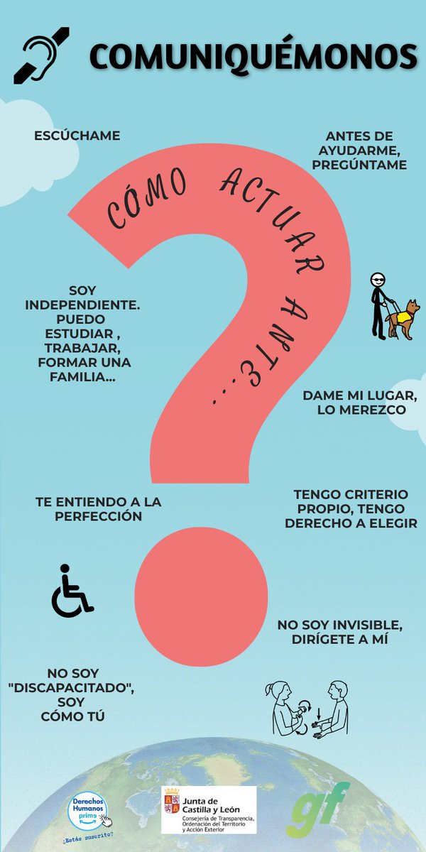 DH_Prime_GF's tweet photo. ¿No sabes cómo dirigirte a las personas con necesidad complejas de comunicación?
Los alumnos de 2° de Integración social del @gregorioferva te dan unos consejos...¡apunta! 👉
🗨La comunicación es un Derecho.
#DH_PRIME_GF
#comunicación https://t.co/ksT47vp7Jb