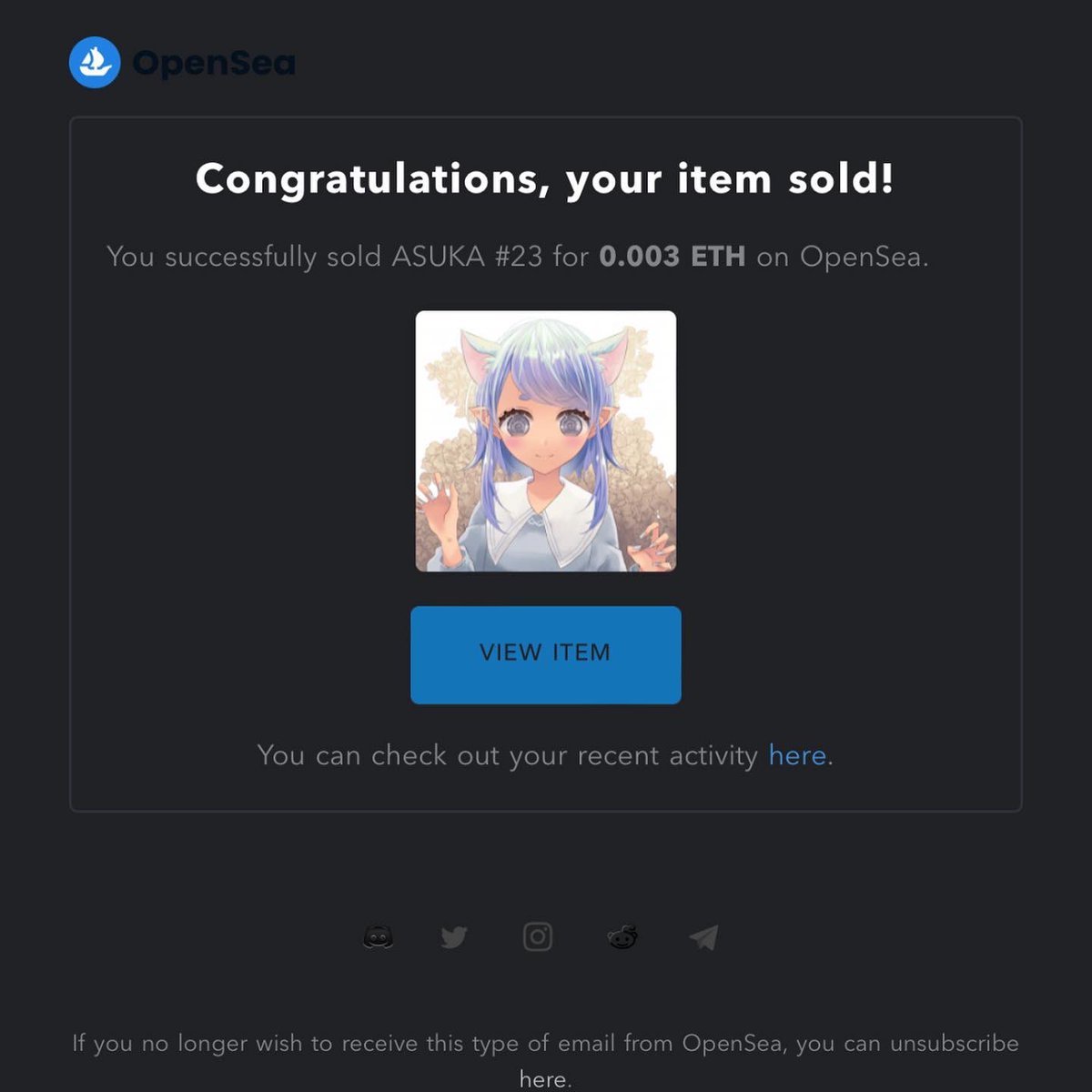 ASUKA_NFTClub's tweet photo. #sold
ASUKA#23

🧚🏻|Opensea, polygon
⛽️|No gas fee
🔥|0.001 ETH

#nftartwork #nftartcollector #nftmarketplace #openseanft #nftcollector #metaverse #nftdrop #openseacollection #polygon #polygonindonesia #nftmalaysia #art #nftwhale #shoebillstork #sfs #artist https://t.co/X2Zp9Yc09Q