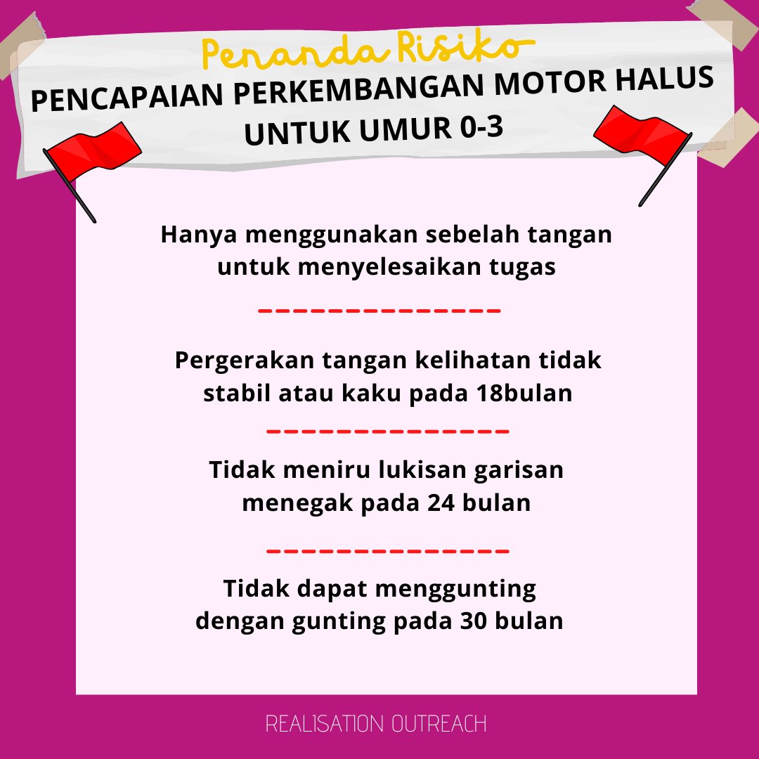 RealisationO's tweet photo. Kemahiran Motor Halus adalah kebolehan yang diperlukan untuk mengawal otot-otot kecil di tangan untuk melakukan aktiviti seperti menggunakan pencil, gunting, membutang baju dan membuka tombol pintu. https://t.co/Gk7EXuW73A