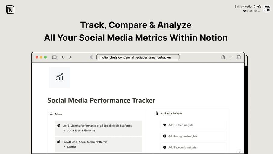Social Media Performance tracker is Live on ProductHunt 🔥

And we're giving away 10 copies to celebrate 🎉

Retweet to join giveaway!

#NoCode #notiontwt