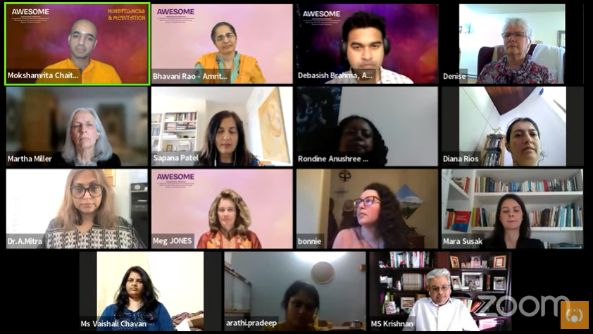 ammachilabs's tweet image. Mindfulness/Meditation session with Br. Mokshamrita Chaitanya took a new look at what EMPOWERMENT and real power means. His unique mindfulness technique helped all participants relax as we move into the first workshop of the day!
#AWESOMEconference