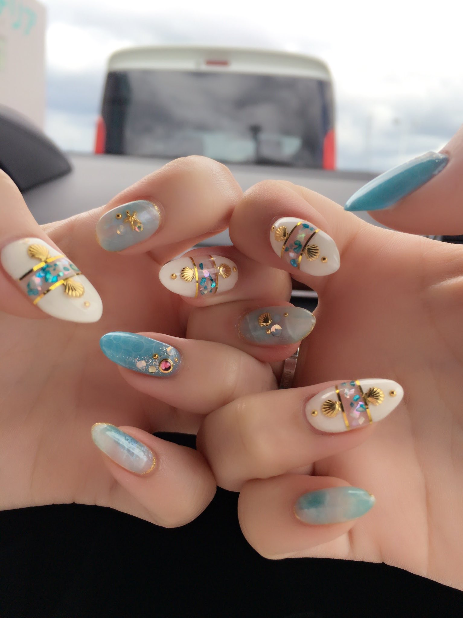 تويتر 𓂃𓈒 ひいらぎ べんぞてゃ ᐟ ᐟ ᐟ على تويتر 夏ネイル 夏と言ったらシェル かわいい ネイル ジェルネイル ネイルデザイン ピンクネイル 赤ネイル アシメネイル キラキラネイル 派手ネイル オシャレネイル 可愛いネイル Nail Nails