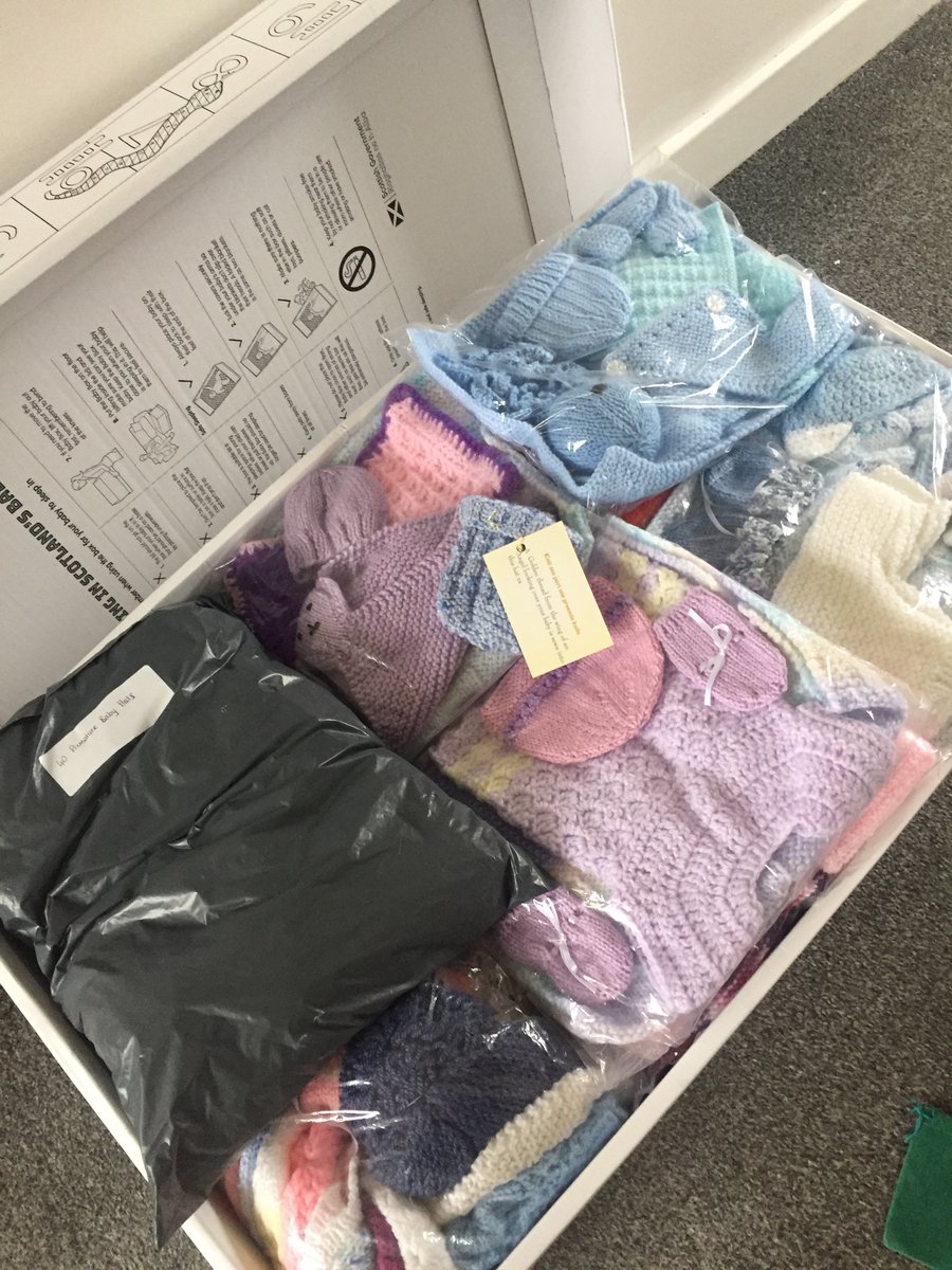 ButterfliesMiah's tweet photo. One Scottish Baby Box full of premature baby packs &amp; 120 hats ready for Ukraine 🇺🇦 https://t.co/pJSUfWiSaA