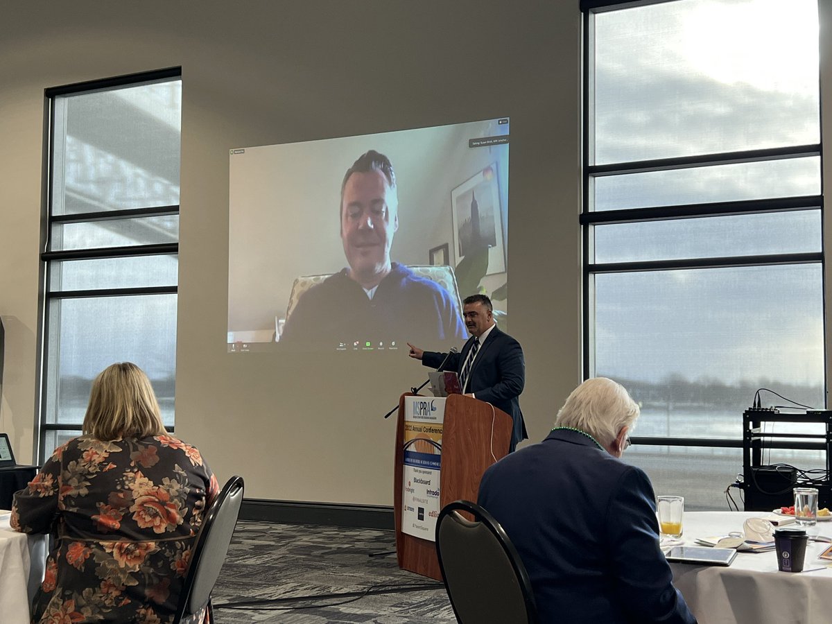 The pandemic has brought continuous communication change…and more change…and more change. It’s time to start playing offense. Communications is more valuable now than ever before. 
Thank you Superintendent Theo Kerhoulas and <a href="/KeelyBaribeau/">Keely Baribeau</a> for welcoming us! #MSPRA2022