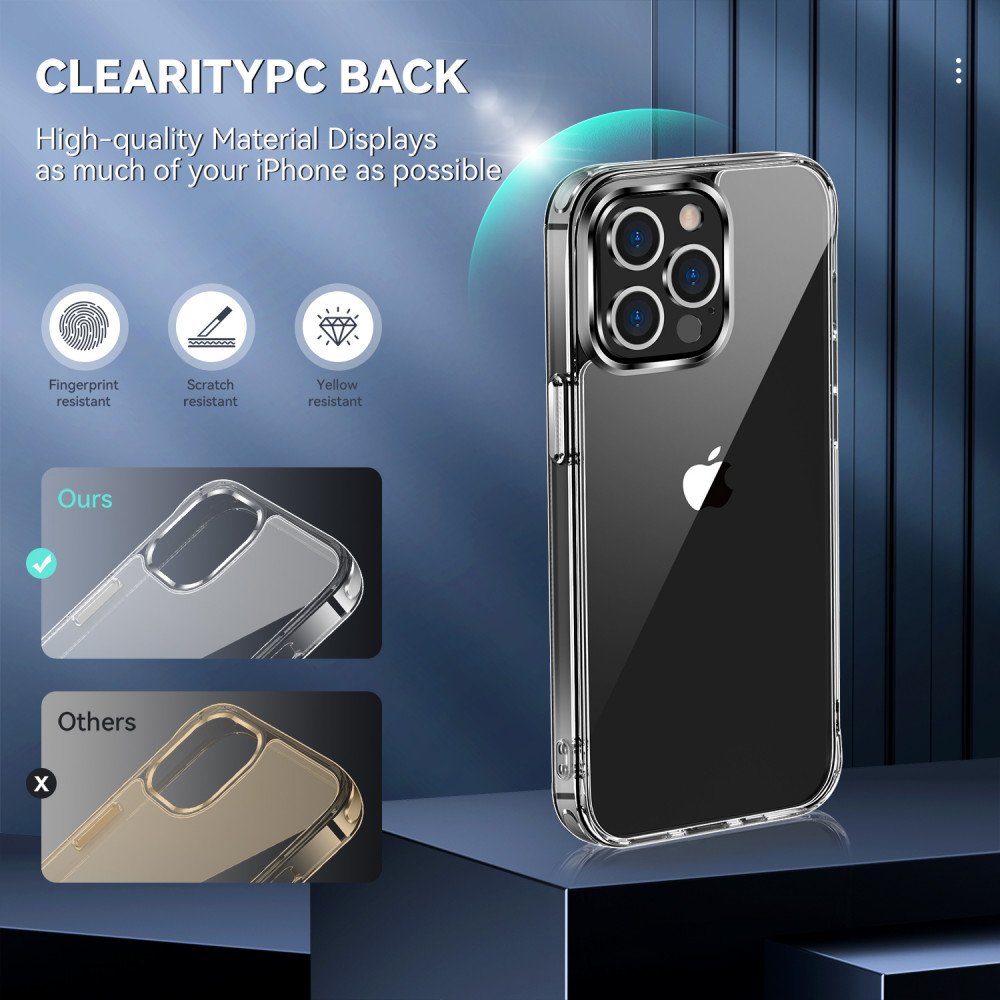 KIKOWireless's tweet photo. Crystal Clear Transparent Chrome Button Shockproof Bumper Protection Case for Apple iPhone 13 Pro, iPhone 13 Pro Max, iPhone 13 [6.1] (Clear) https://t.co/vbzltTHQkt
