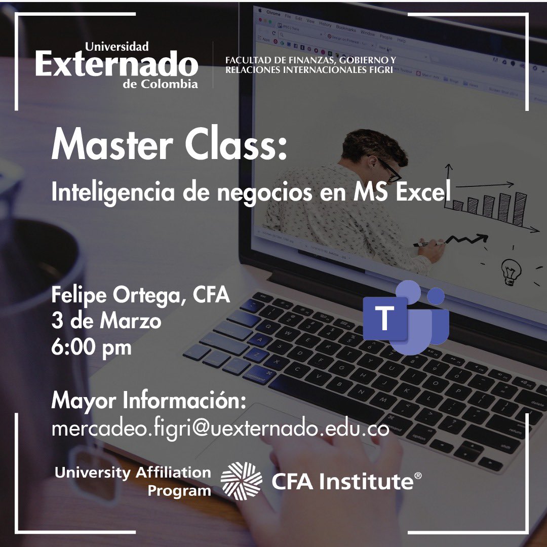 ¡Es hoy. Durante esta sesión, descubriremos de manera práctica cómo sacar el máximo provecho a la información en nuestras organizaciones, a través del uso de las últimas actualizaciones de MS Excel.
✍🏻 bit.ly/3v3fnxU 
#BusinessIntelligence