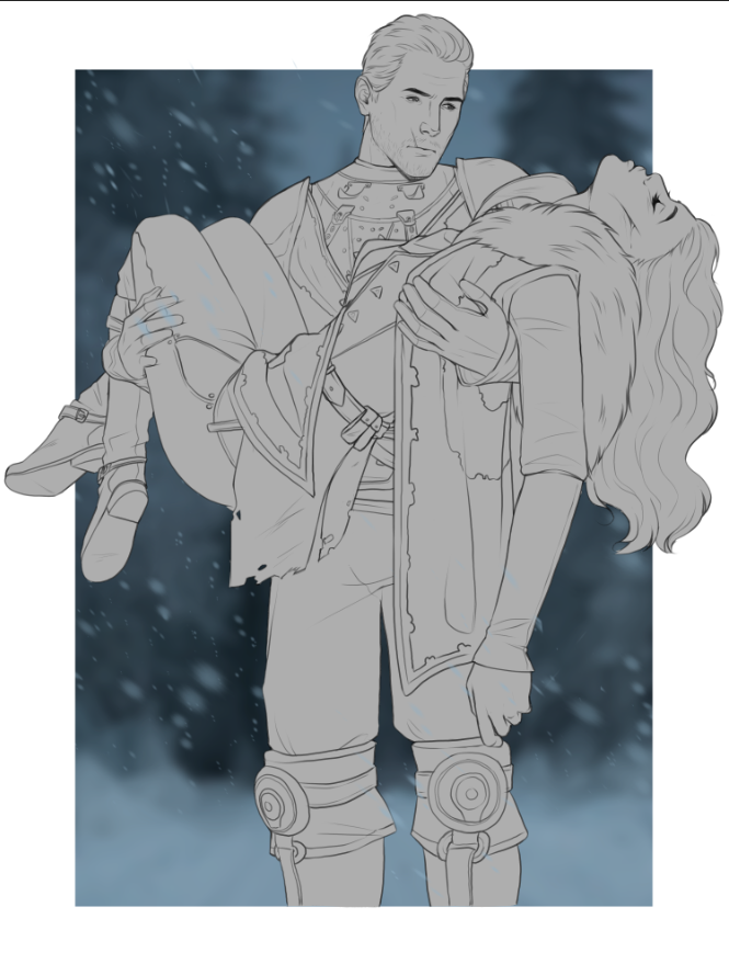 AshalleArt's tweet image. More  YCH  in progress, &amp;lt;3 This one is for @baguette_me_not 💕
#DragonAge #DragonAgeInquisition