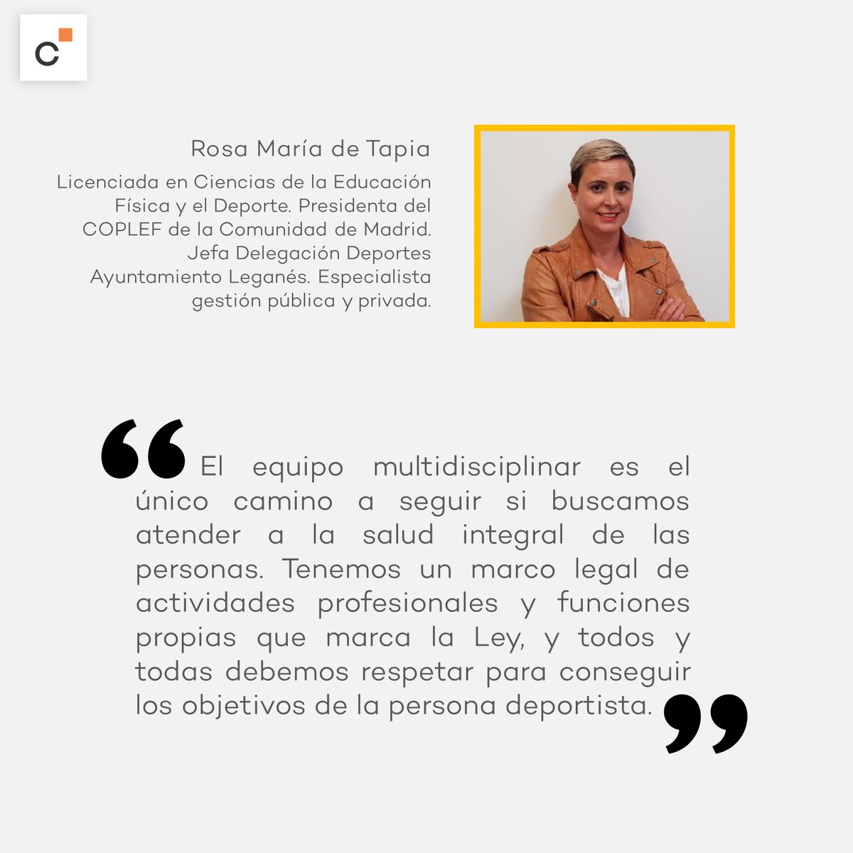 Codinma_DN's tweet photo. En nuestra última #RevistaCODINMA hemos entrevistado a @RosaDeTapiaOrt1, presidenta del @coplefmadrid, quien explica que el equipo multidisciplinar es el único camino a seguir en la atención de la salud integral de las personas.
Lee la entrevista en: https://t.co/oFzzWhVgL2 https://t.co/GRi1QrH4VI