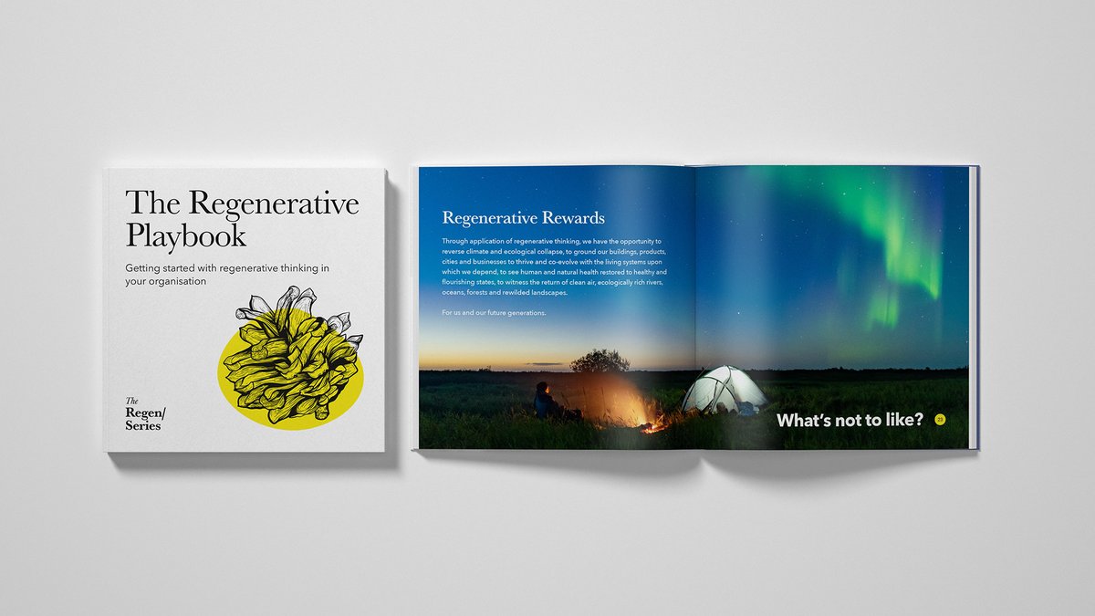 The Regenerative Playbook launched this week. If you're keen to "go beyond sustainability with aspirational and transformational ideas" take a look. An excellent collaboration between changemakers Anna Williamson &amp; Martin Brown @fairsnape &amp; @contentcoms bit.ly/35GUGgy
