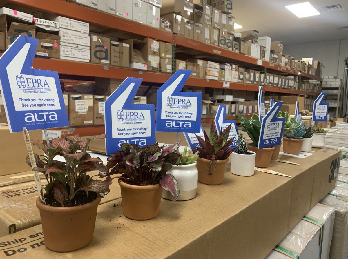 FPRA_GNV's tweet photo. Thank you to our members that attended the #PRMasters Event yesterday at @AltaSystemsInc! We were able to take a firsthand look at printing processes by this communications company that specializes in print and mailing services.
Also a HUGE thanks to our wonderful host, Alta! https://t.co/NgJ4CHwdCl