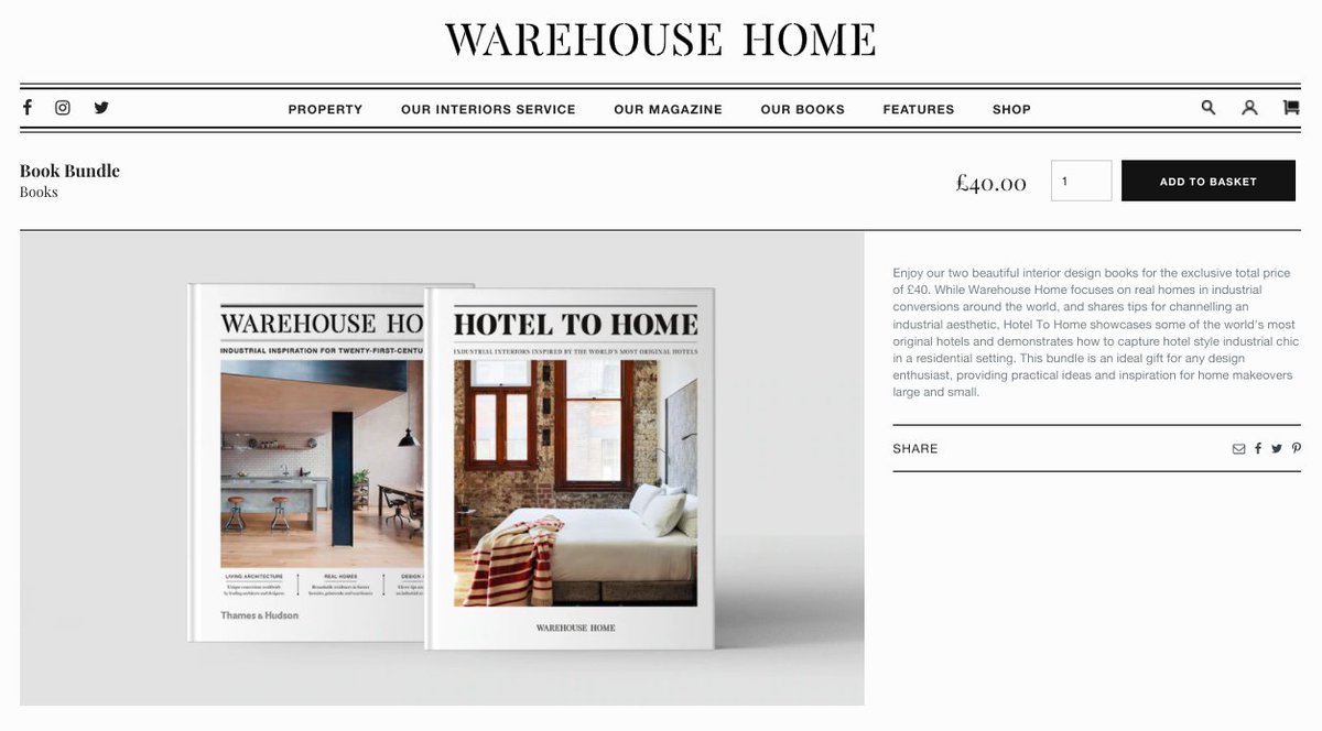 To celebrate World Book Day we're offering an exclusive discount on our two beautiful interior design books, WAREHOUSE HOME and HOTEL TO HOME, when they're purchased together as a bundle. Save £20! mywarehousehome.com/products/book-… #discountoffer #booklovers