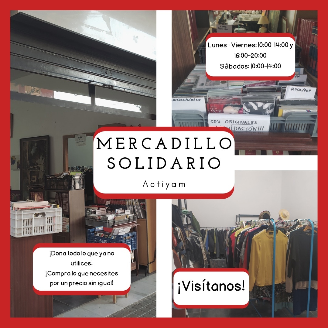 Visita nuestro mercadillo en Calle Bilbao 8, Valencia. Dale un nuevo uso a tus posesiones que ya no te son de interés, y consigue lo que necesites a precios sin igual. ¡Te esperamos!