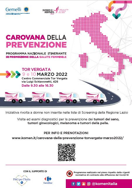 Per la #GiornataInternazionaleDellaDonna supportiamo con <a href="/ProcterGamble/">Procter & Gamble</a> Italia e <a href="/SusanGKomen/">Susan G. Komen</a> Italia la #CarovanadellaPrevenzione, programma itinerante che offre visite e esami diagnostici gratuiti per la #prevenzione di patologie oncologiche #PGperItalia #insiemesipuò #WomensDay