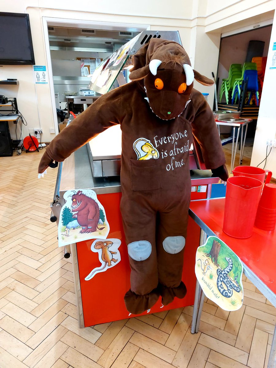 infantskitchen's tweet photo. World Book day 2022. The food smelt amazing and the kids loved the Gruffalo theme! "Oh no... oh help! It's a GRUFFALO " https://t.co/pNQFFaTB4D