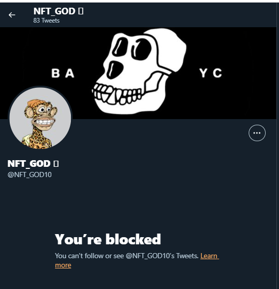 #NFTCommunity 
Just have to share this, a bunch of ape profiles scamming around. Beware if you doing your New Launch! Share it out, guys! and report this type of people

#bayc