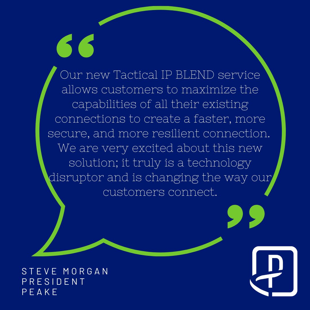 PeakeConnect's tweet photo. PEAKE Provides Unique Solution for Mission Critical Communications with New Tactical IP BLEND Service

Maximize capabilities of your current communication systems.  Add bandwidth, security and reliability.  #TacticalIPBLEND #dejero 

Learn more: https://t.co/Mtg1oFWVp8 https://t.co/bEIS47MXAP