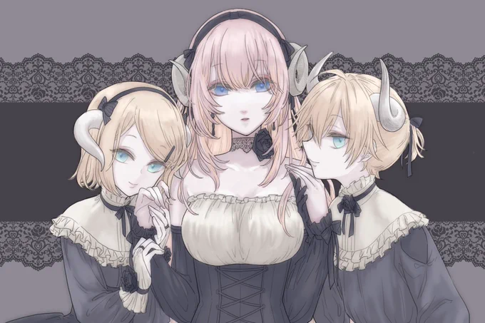 カスタムキャストでつくったルカみねを元にした角付きルカみね 