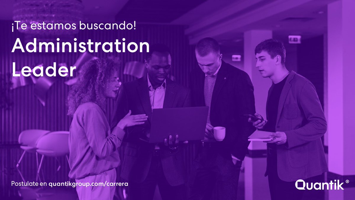 QuantikTeam's tweet photo. 🔍 ¡Seguimos creciendo! Buscamos Administration Leader para nuestro equipo de 🇺🇾

👉🏽 Encontrá los detalles en https://t.co/3ZgSXrbGGY https://t.co/WofqUJGxEE