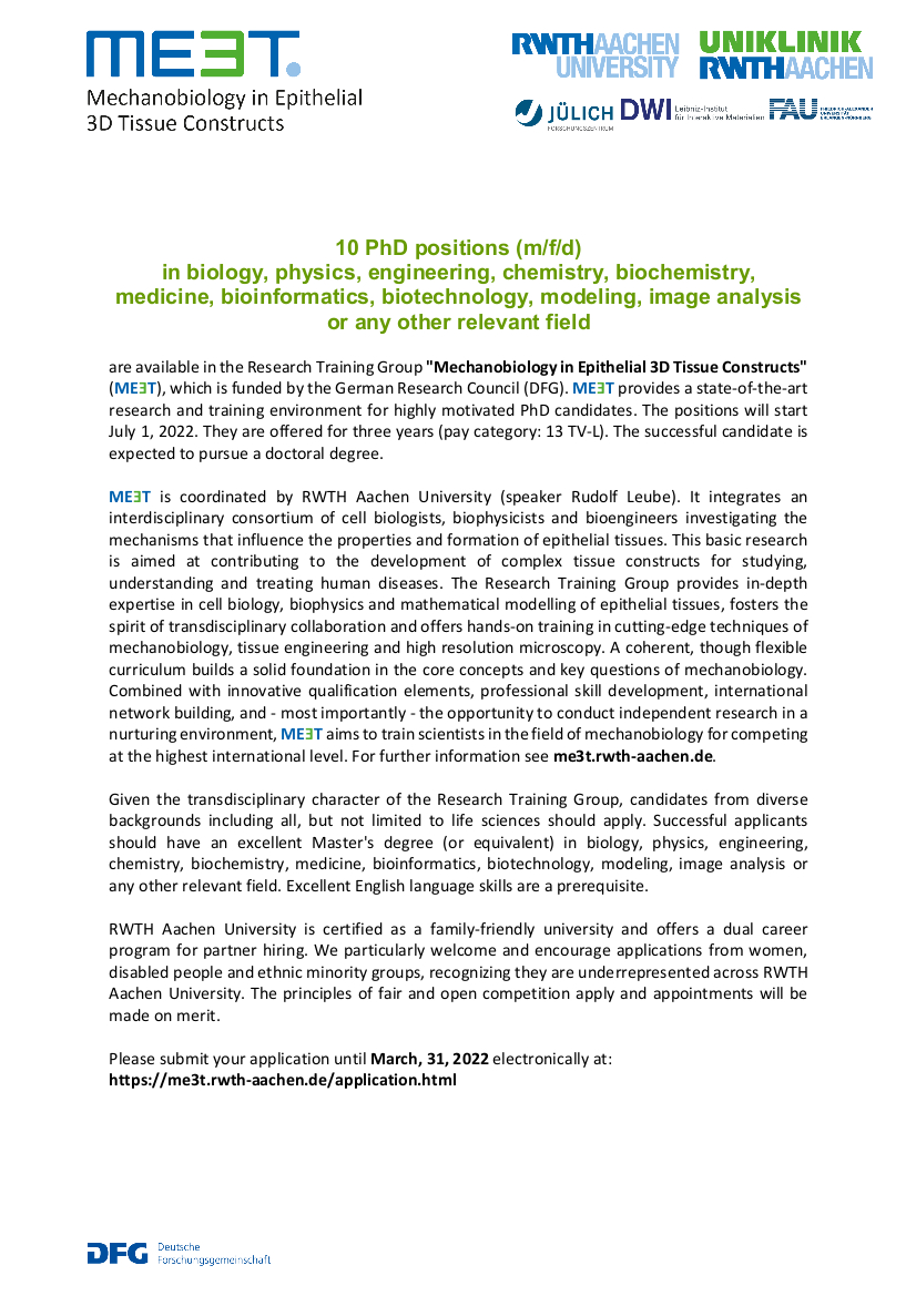 DynamicsLiving's tweet image. #CollectiveDynamics
10 PhD positions (m/f/d) in Mechanobiology 

me3t.rwth-aachen.de/jobs.html