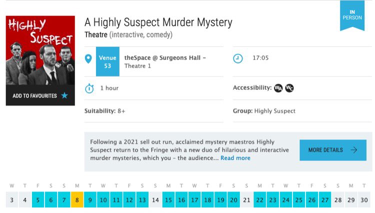 HighlySuspectUK's tweet photo. 📣BIG ANNOUNCEMENT TIME!📣

We are so excited to announce we are heading BACK to the @edfringe with @theSpaceUK at 17.05 throughout August 🎉

You can book your tickets now at https://t.co/rbXY8tbNxT 

And…check out the first show mentioned in today’s Festival press release! 😱 https://t.co/dT5enAGEv9