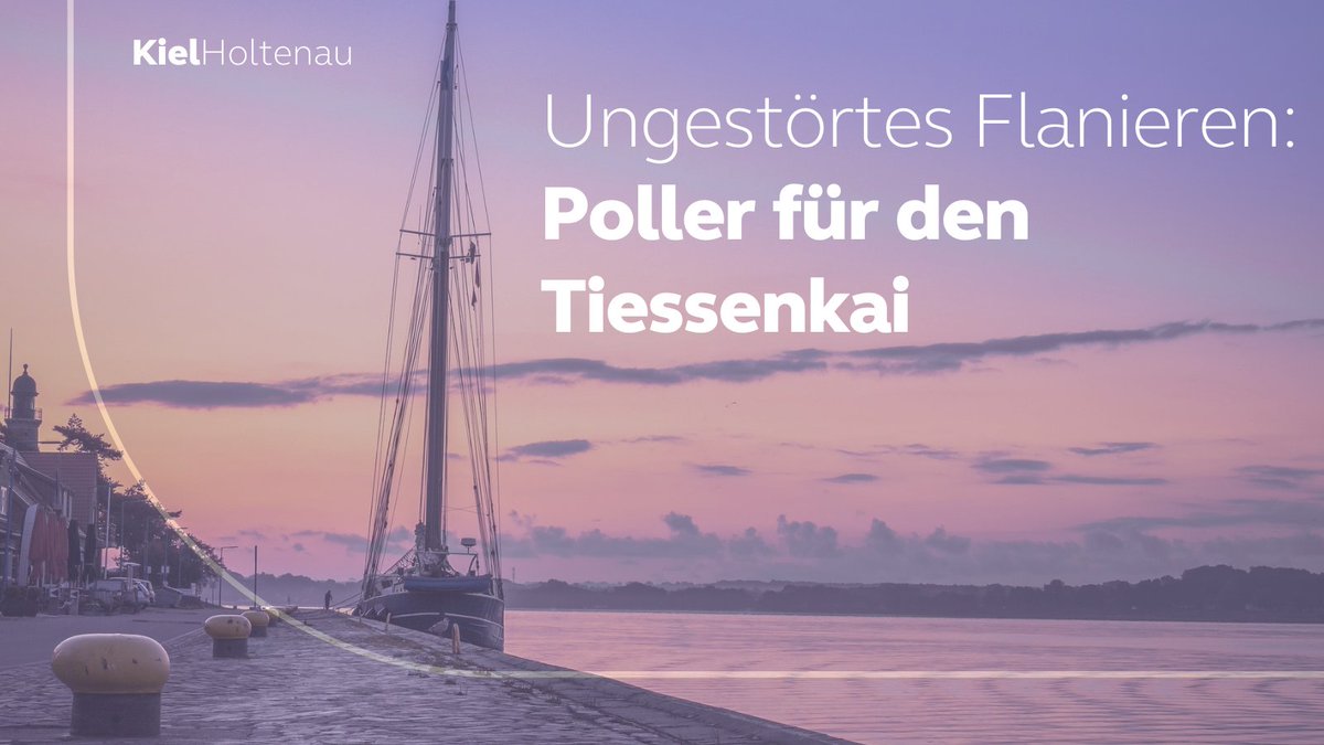 stadt_kiel's tweet photo. Damit das Flanieren am #Tiessenkai entspannter wird, werden jetzt Poller installiert. In der zweiten Märzhälfte sollen die Poller stehen.
❗Ein Befahren des Tiessenkais ist dann nur noch für Gewerbebetriebe und Liegeplatzbetreiber*innen nach Genehmigung durch die WSV möglich. https://t.co/Ce0nFj9pyc