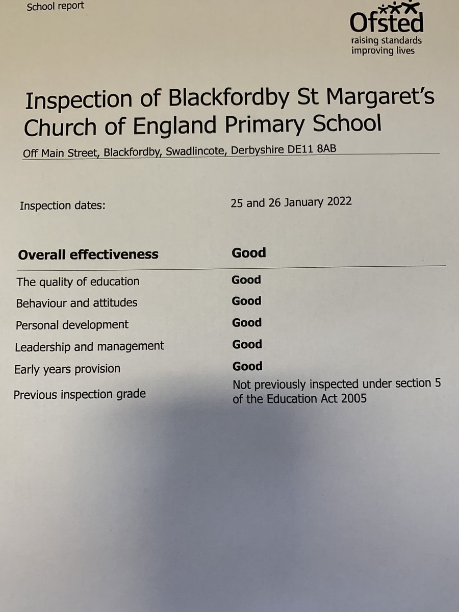 We have waited so long for this inspection! So proud we are now Good!!!🎉🎉🎉<a href="/Rise_MAT/">Rise Multi Academy Trust</a> <a href="/d_a_ellison/">Dave Ellison-Lee</a>