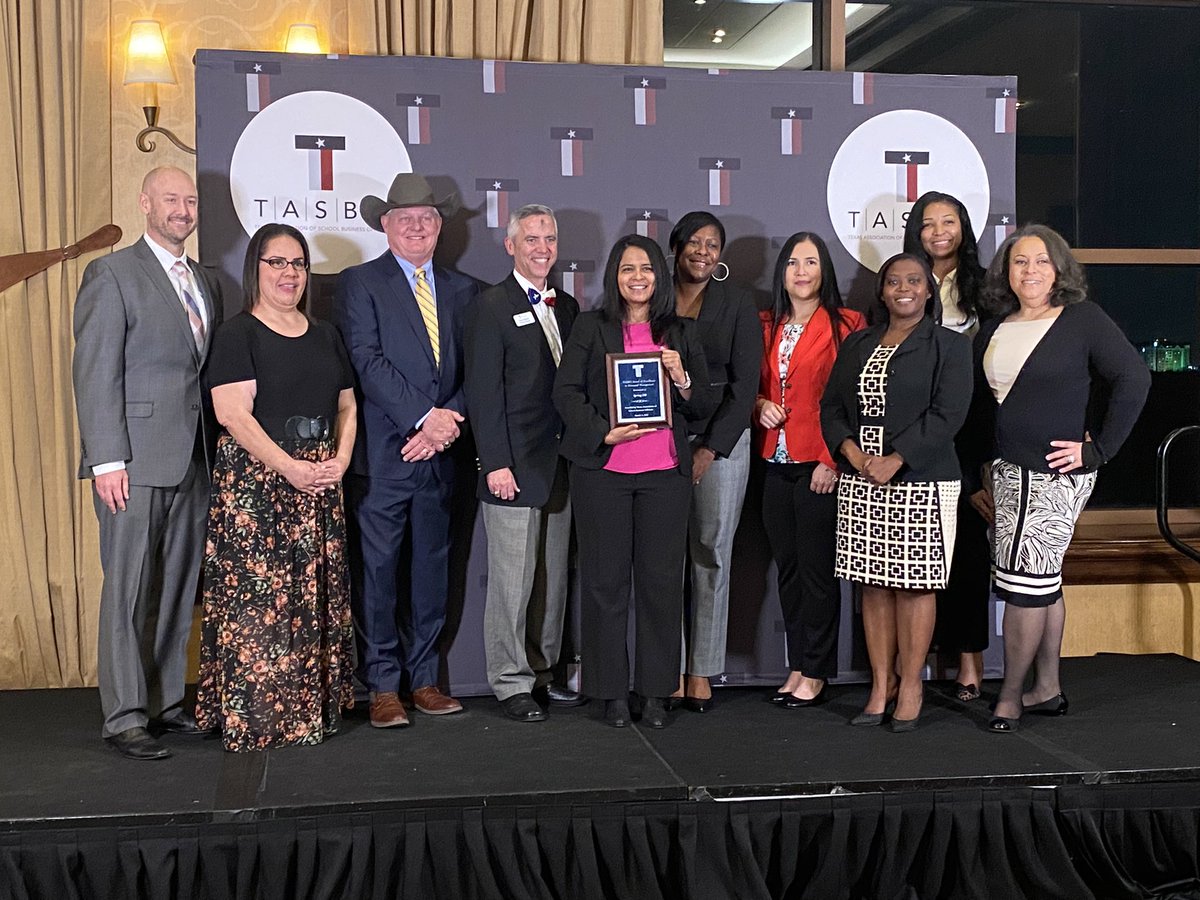 awb121500's tweet image. The @SpringISD Award Winning Finance Team is bringing back some swag from the @tasbo conference!