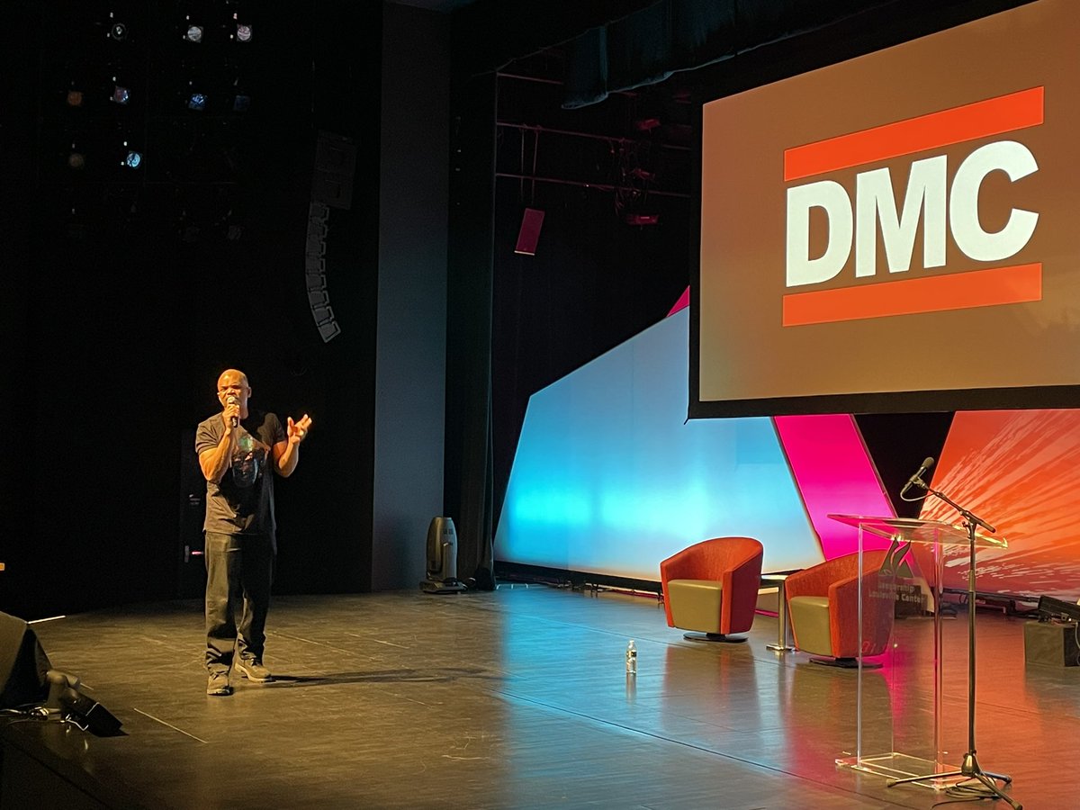 BFLouHaley's tweet photo. I’m at @kyperformingart this morning for @leadlouisville’s #BestSummit! First keynote speaker is the legendary @THEKINGDMC. https://t.co/lb0CpiLQBY