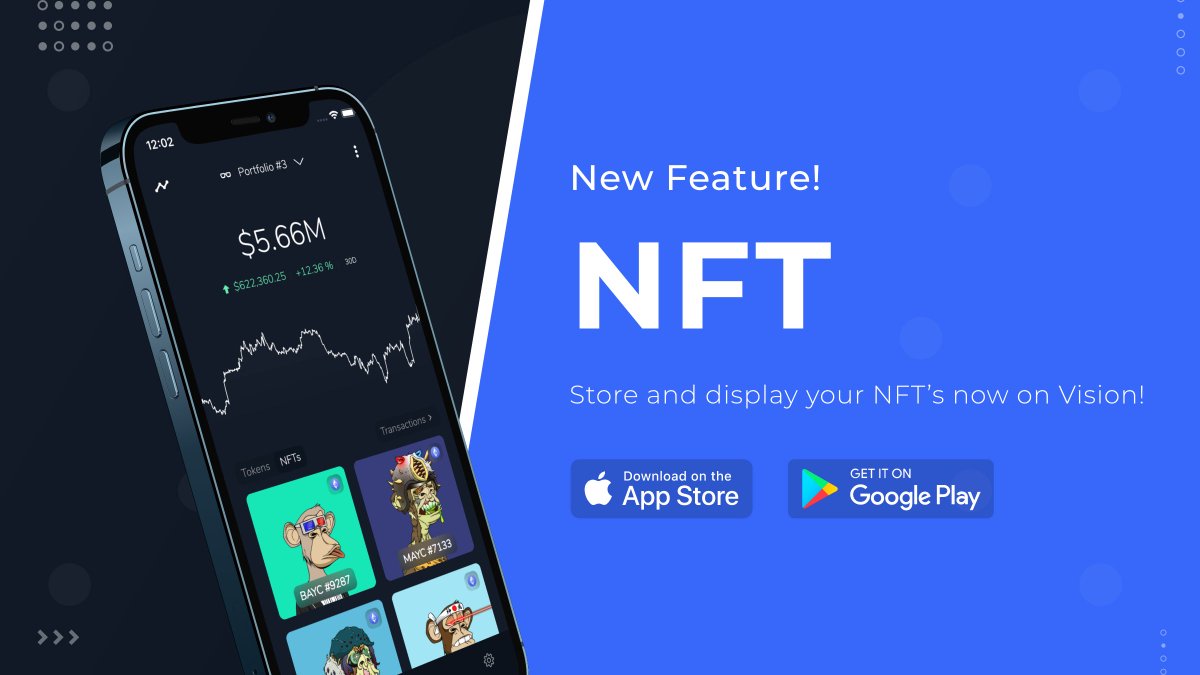 🚨 NEW FEATURE 🚨

🚀 Vision supports now #NFTs on the #Ethereum, #Polygon, and #BNB Smart Chain! 

Download Vision and start adding your $NFTs now!

app.vision-crypto.com/link/download

-

#Crypto #NFT