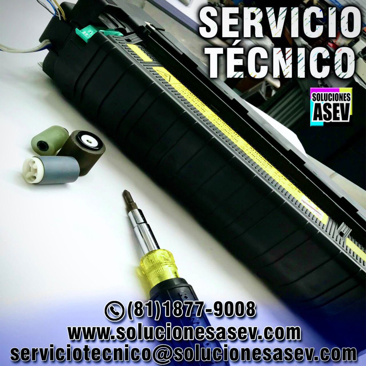 soluciones_asev's tweet photo. ¿Problemas con tu copiadora?
¡Llámanos y nosotros vamos!

🖨🪛🚚👨‍🔧💻➡️⌨️🧰✅

Contamos con una plantilla técnica especializada en copiadoras Konica Minolta y Kyocera, así como un amplio stock de toner y refacciones.

Tel 81-1877-9008
ventas@solucionesasev.com

#copiadoras #mty https://t.co/nl77PeBfBA