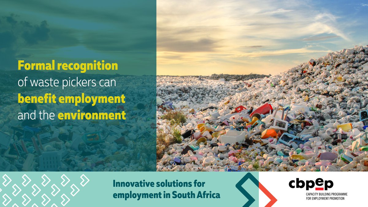 Investing in the sustainable employment of waste pickers will: Improve job security, enhance health and cleanliness in our cities, promote the green economy and help fight climate change. Find out how @CBPEP is working to make this happen: ow.ly/vqrX50I99fX <a href="/EUinSA/">EU in SA</a>