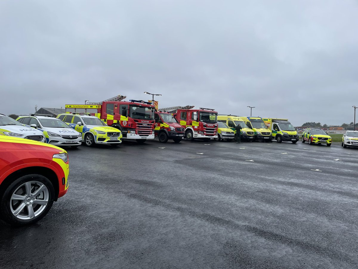 Green Watch were privileged to meet Prince Edward and his wife along with multiple other emergency services, at the new Air Ambulance base at NorthWeald. This was to thank the services for their work during the pandemic. #RoyalsFamily #hertscontrol #EmergencyServices #ThankYou