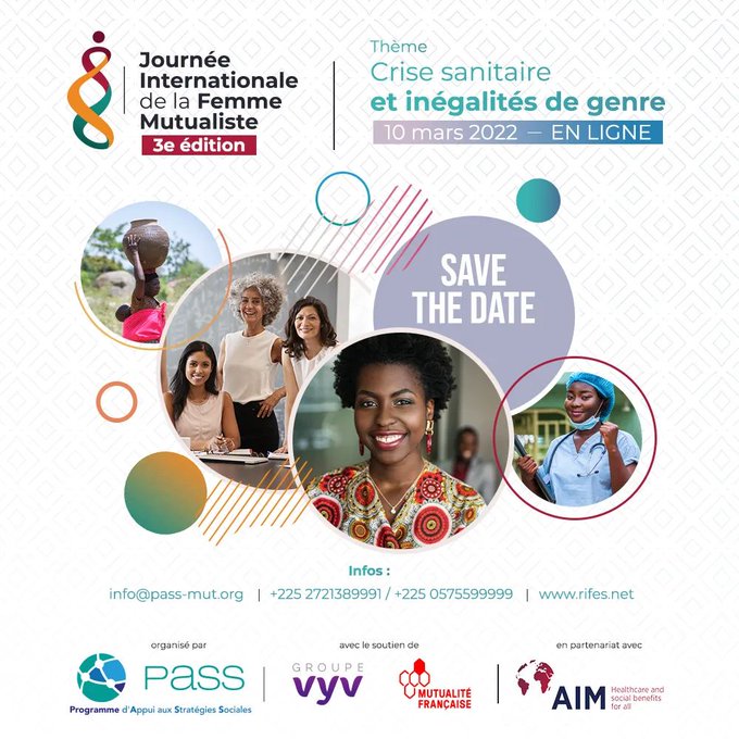 Mutualité Française (@mutualite_fr) on Twitter photo #Agenda La Journée Internationale de la #Femme Mutualiste (JIFM), organisée par <a href="/programme_pass/">PASS-Programme d'Appui aux Stratégies Sociales</a>, aura lieu le 10 mars, essentiellement en ligne, sur le thème "Crise sanitaire et #inégalités de genre"
📋 Inscription : bit.ly/3rNkxvN
ℹ️+ d'infos bit.ly/3oNOWZ4 #Agenda La Journée Internationale de la #Femme Mutualiste (JIFM), organisée par <a href="/programme_pass/">PASS-Programme d'Appui aux Stratégies Sociales</a>, aura lieu le 10 mars, essentiellement en ligne, sur le thème "Crise sanitaire et #inégalités de genre"
📋 Inscription : bit.ly/3rNkxvN
ℹ️+ d'infos bit.ly/3oNOWZ4